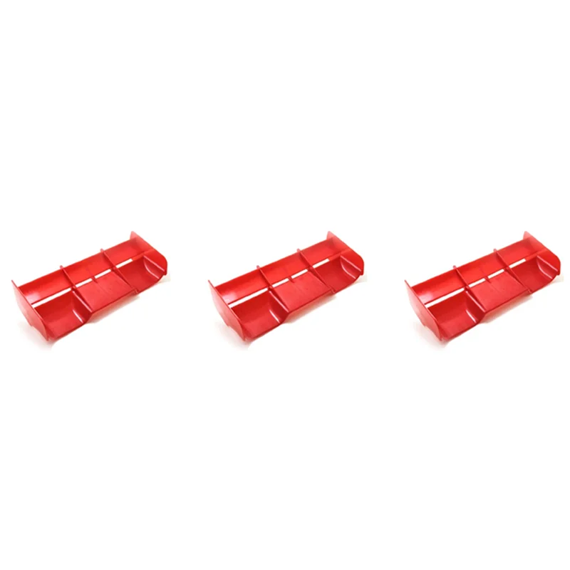 

3X 1:8 Багги RC Cars RC Пластиковое нейлоновое хвостовое крыло для масштаба 1/8 Nitro Электрический внедорожный багги с дистанционным управлением, красный