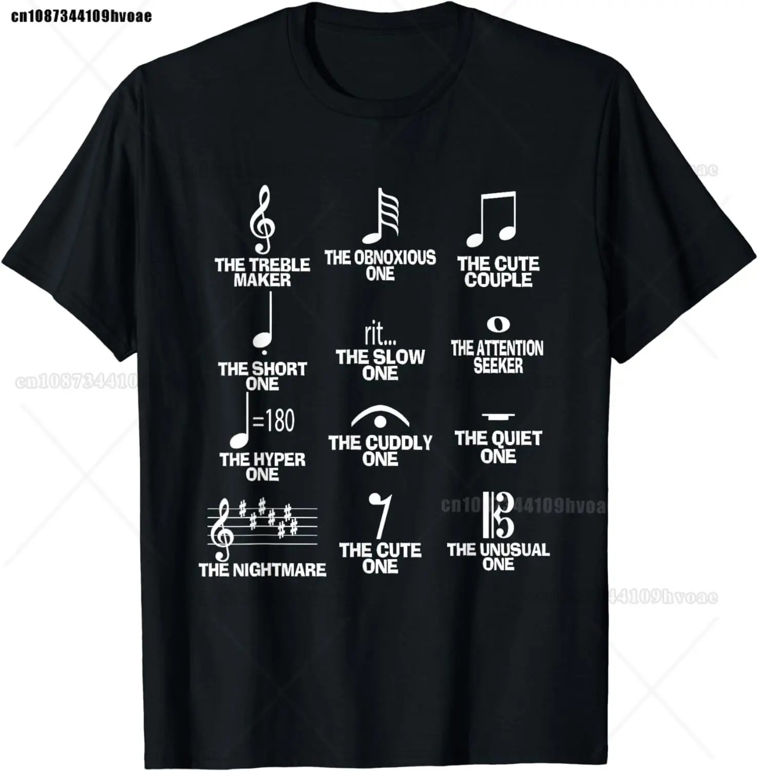 Musical Notes Symbol Definition Humor Funny Christmas Gift Short Sleeve T-Shirt Men Clothing Tops Graphic T Shirts Camisas