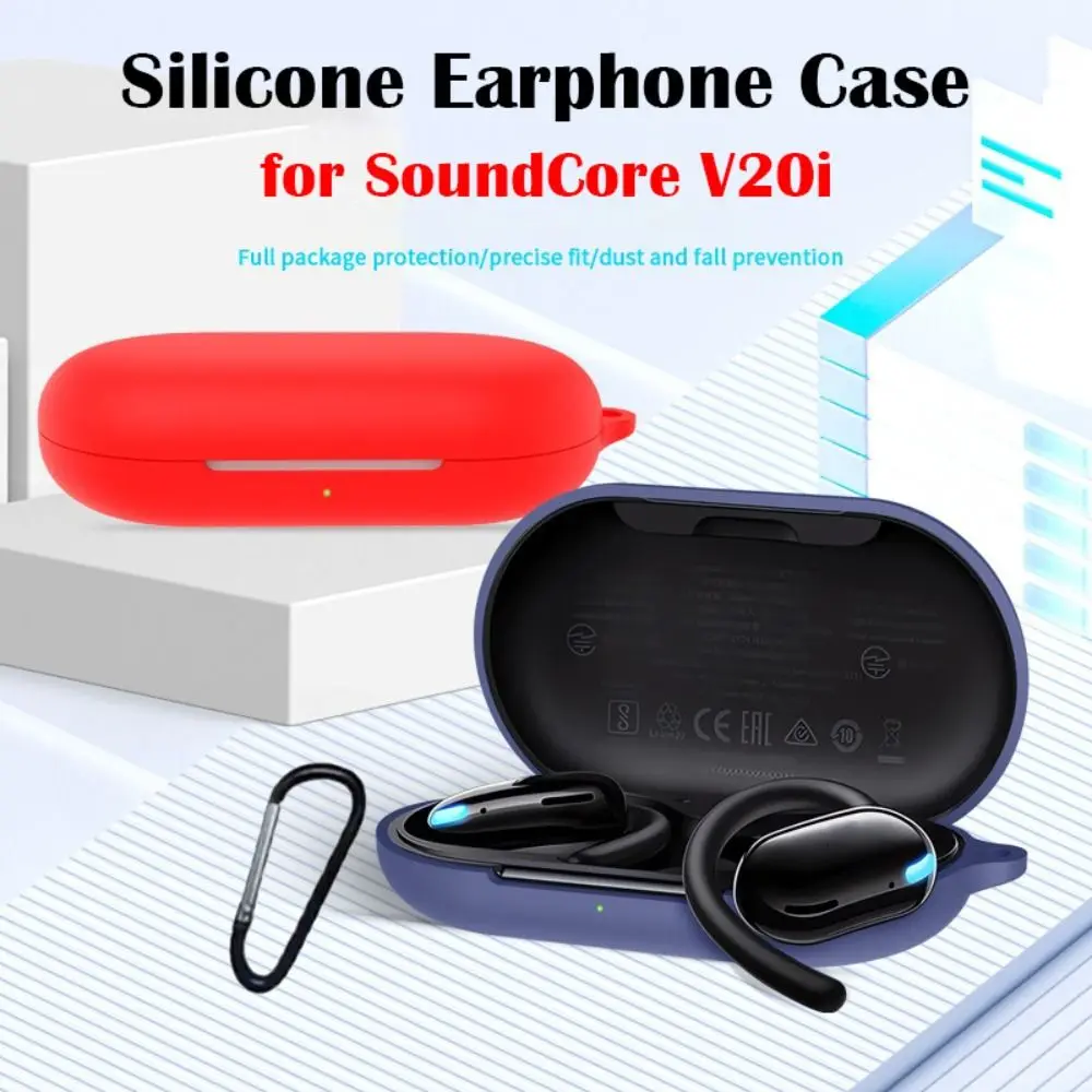 Silicone Earphone Case Dustproof Shockproof Bluetooth Headphone Protective Cover Anti Drop Colorful for Anker Soundcore V20i