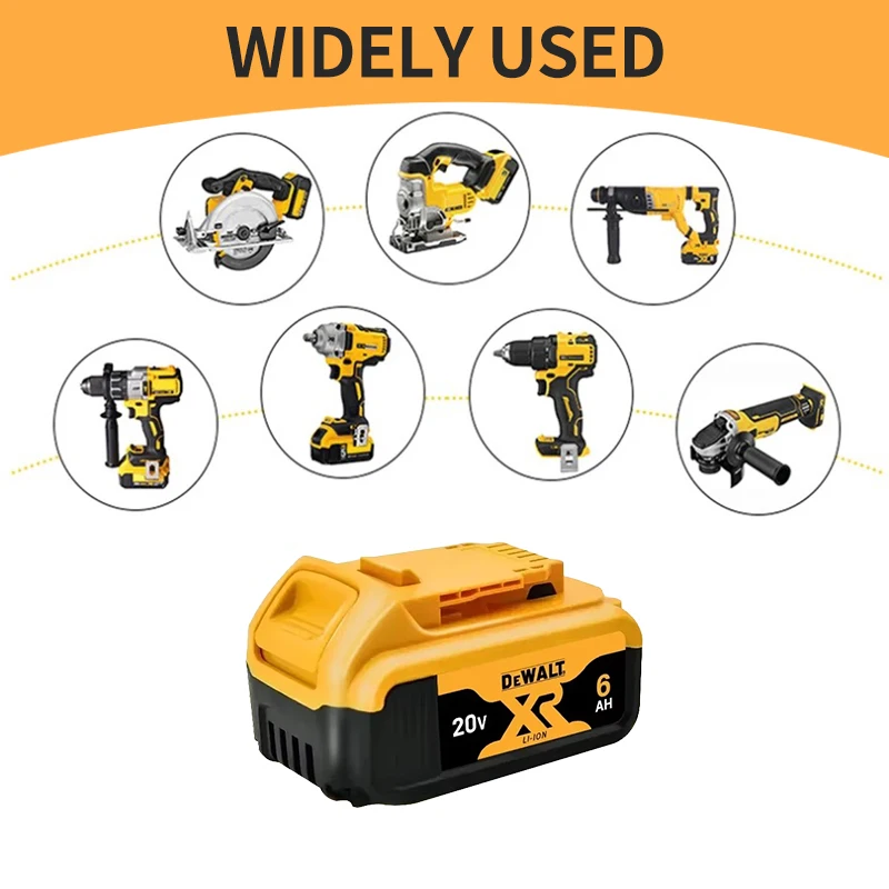 DEWALT 18V baterie 9000Ah originální dobíjecí baterie pro elektrické nářadí DCB201 DCB205 DCB206 DCB200 20V 6Ah MAX baterie FlexVolt - náhled 3
