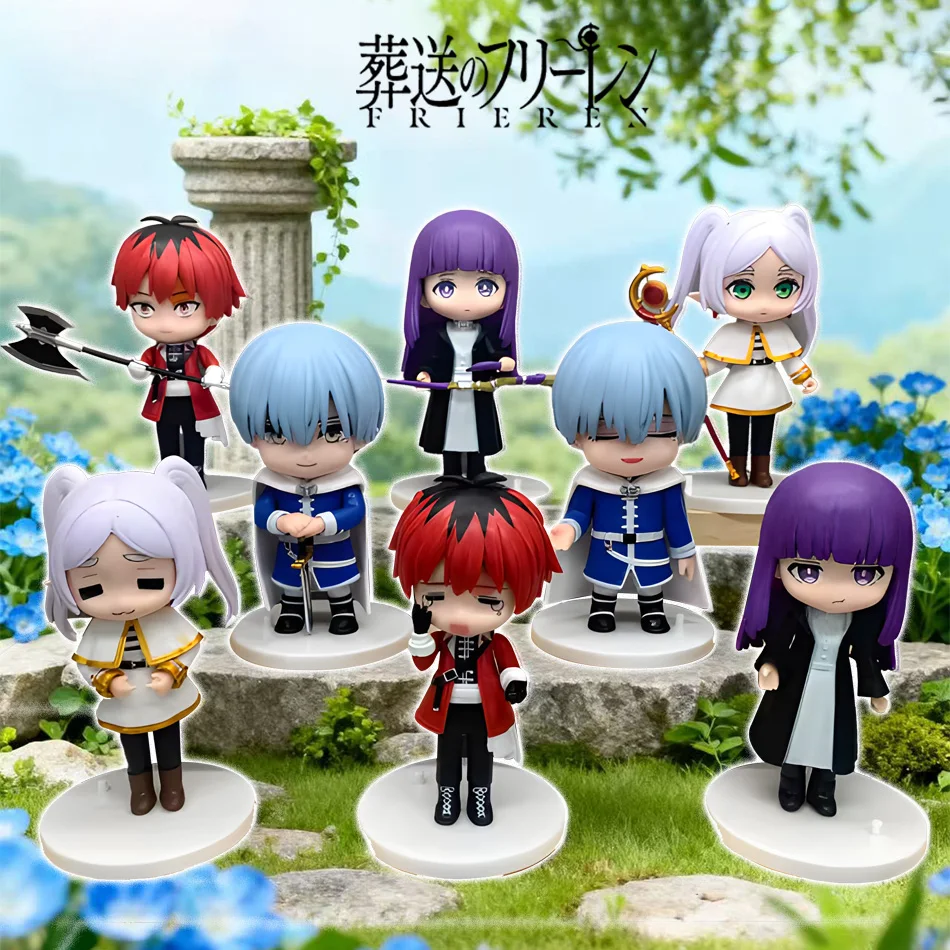 

10 см, 8 шт./1 компл., фигурка Sousou no Frieren, модель игрушки, фигурка Старка, Fern Himmel Set, кукла, украшение для рабочего стола из ПВХ