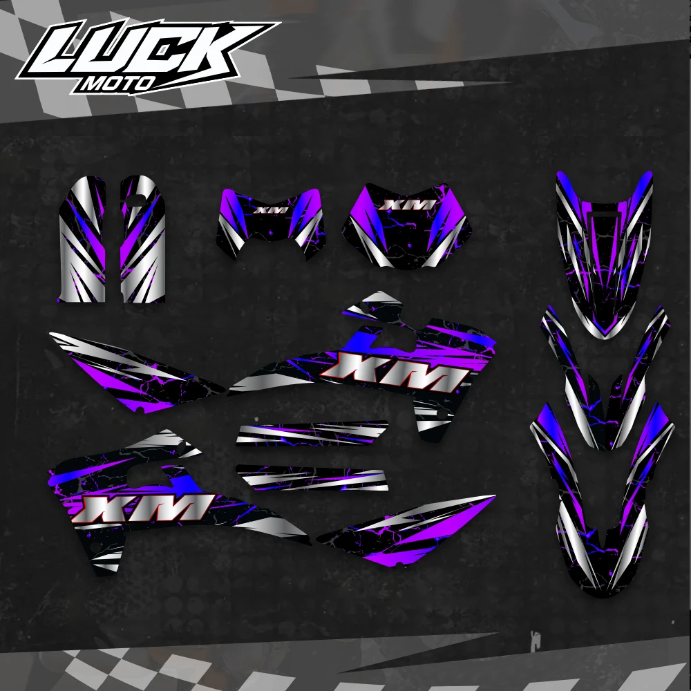 Motorcycle Background Graphic Sticker Decals Kit For FANTIC ENDURO 50 125 250 2017 2018 2019 -2020  Protector Customize