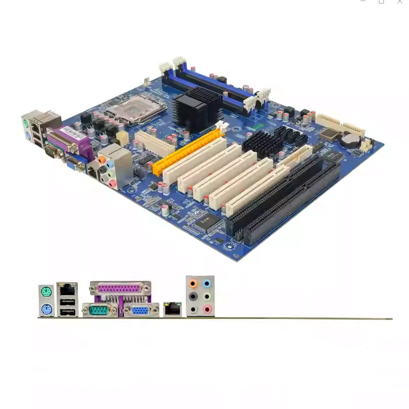Intel 945 Motherboard Socket 775 CPU DDR2 ATX Server New Single Channel SATA 6 USB 5 PCI 2 ISA Slot IDE Support
