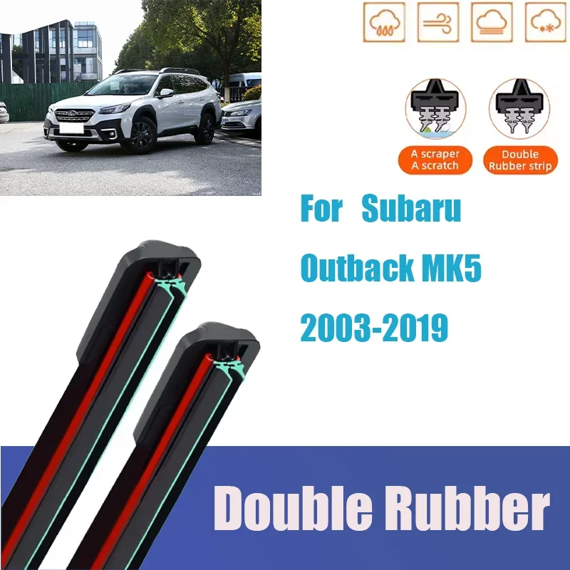 لسوبارو Outback MK5 الجبهة ممسحة زجاج أمامي أجزاء السيارات العامة متعددة الوظائف مزدوجة المطاط اكسسوارات السيارات كتم #1