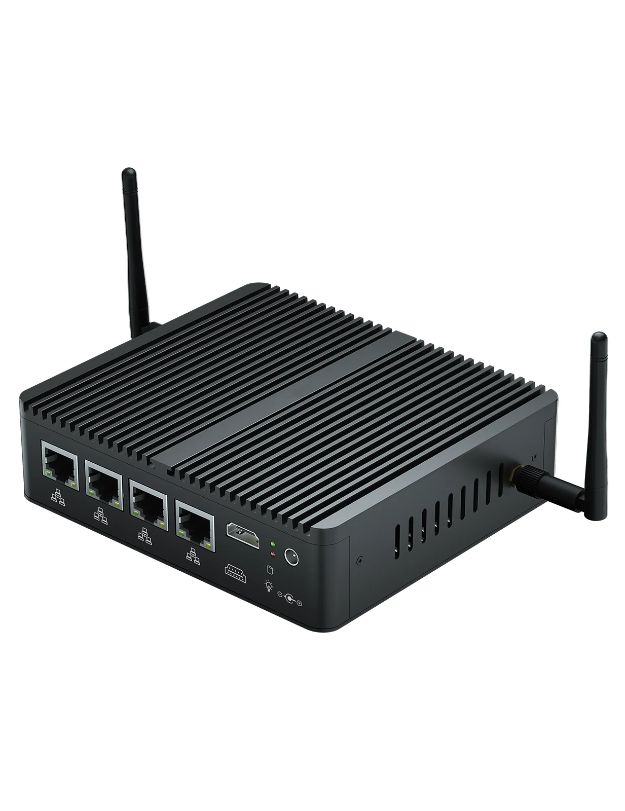 HYSTOU Fanless RJ45 Lan Firewall Soft Router Mini PC PfSense Intel Celeron J4125 DDR4 HD Desktop Computer Windows11 Pro OPNsense