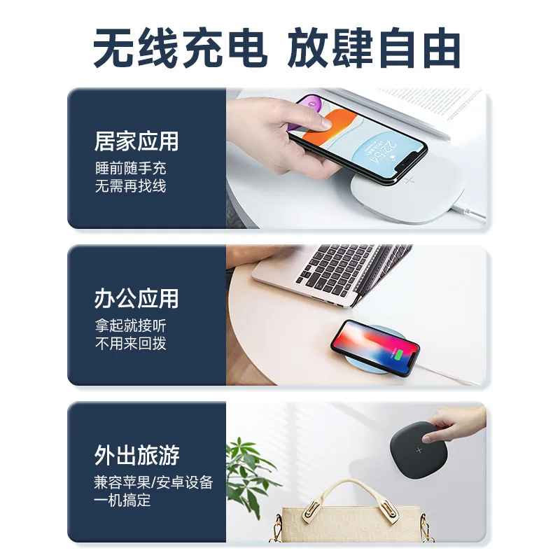 Foldable LED desk lamp with wireless charger, phone stand, ambiance night light, and TWS magnetic Bluetooth speaker.