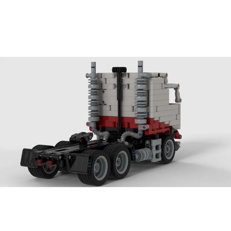 

MOC-30068 Classic New Cargo Dump Semi-Trailer Truck Building Block Model 644 Parts MOC Boys Children's Birthday Toy Gift