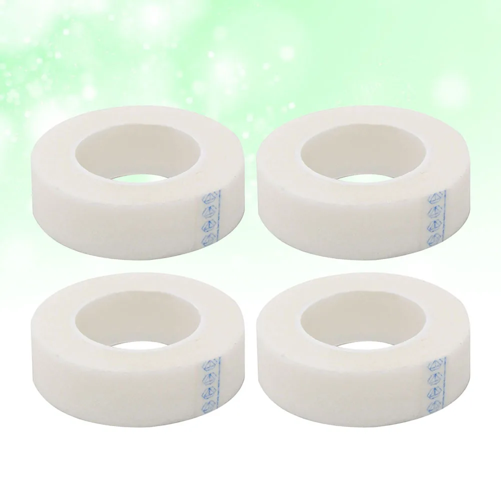 

Eyelash Extension Supply 4 Rolls 125cmx9m White Non-Woven Tape Gentle Skin Isolation Better Adhesion