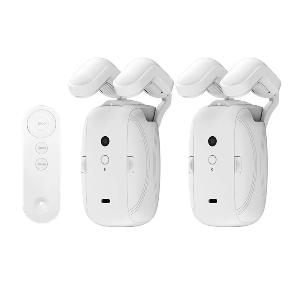 3 In1 Intelligent Curtain Motor Home Electric Curtain Opener No Wiring With Remote Controller For I-Rail/U-Rail/Roman Rod