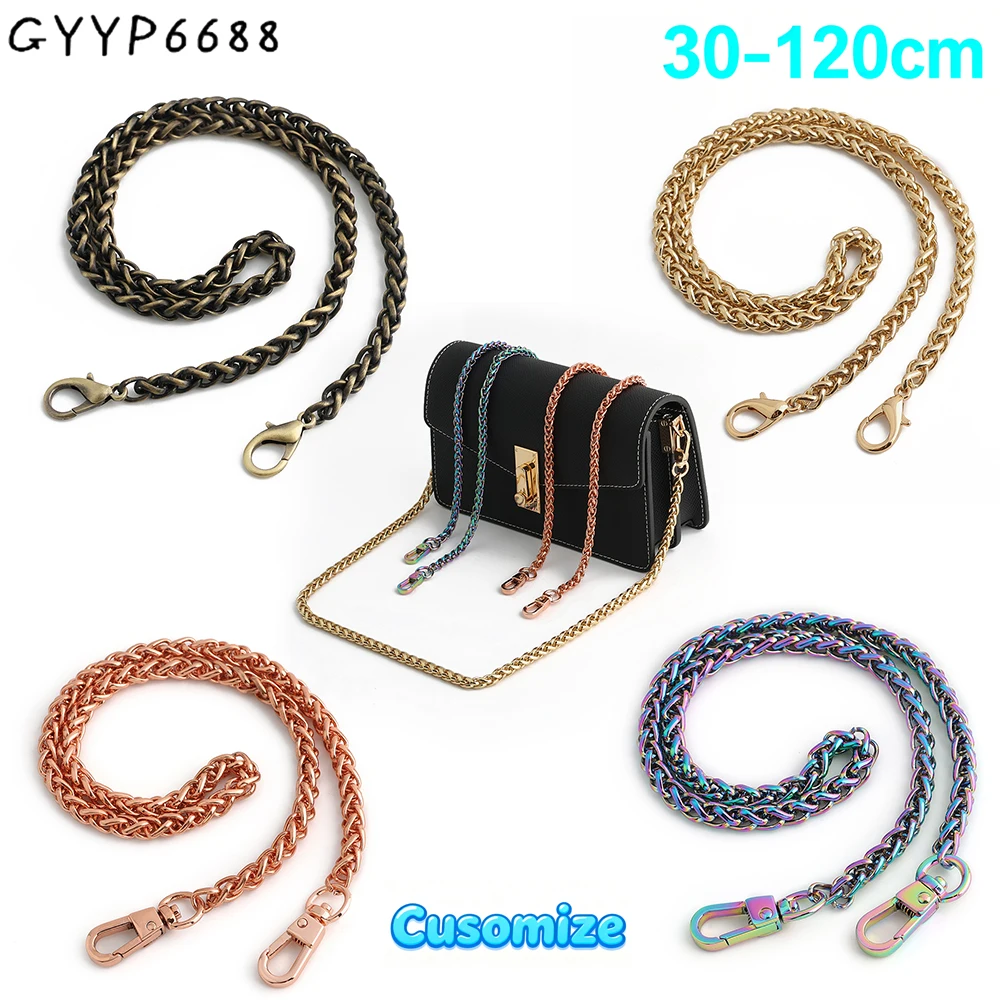

5 шт., 5 мм, 6 мм, 7 мм, 8 мм, железная цепочка для сумки с застежкой-лобстером для сумки через плечо, металлический ремешок, сменные аксессуары
