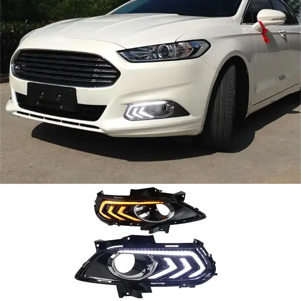 Auto Accessories Front Fog Lamp Led Drl For Ford Mondeo Fusion 2013 2014 2015 2016 Daytime Running Light Daylight