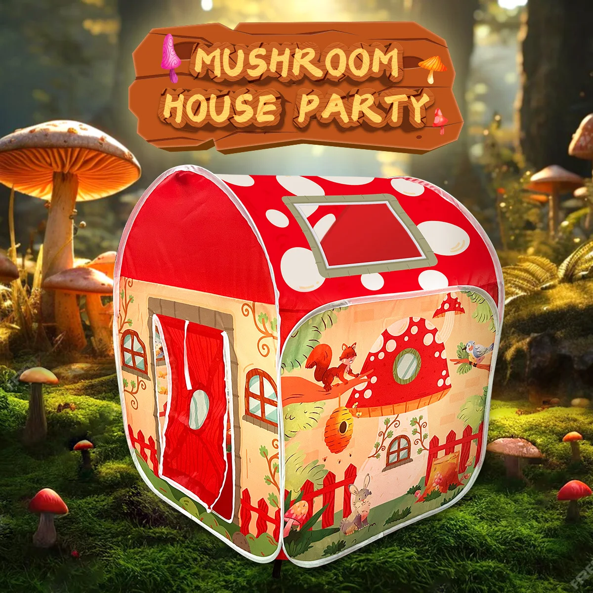 Barraca de playground para bebês, casas pequenas para meninas, jogos internos e externos, casa de brincar, acampamento, casas de cogumelo, cabana, brinquedos para meninos