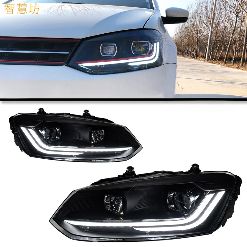 Suitable  for Polo 11-18 Polo Headlight Upgrade Modification LED Turn Signal Daytime Running Light Car Cross-Border