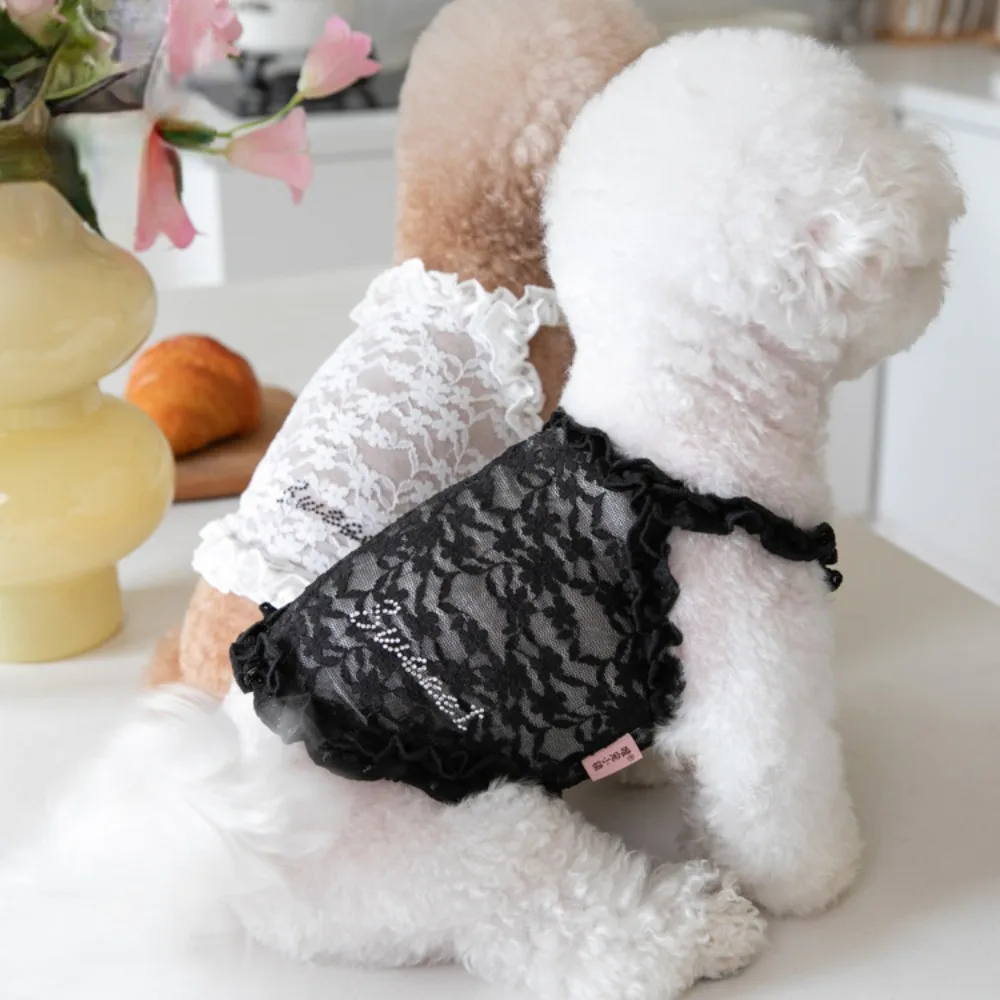 Spring/Summer Lace Vest Cute Sling Vest Pet Clothing Cat and Dog Clothes Pet Clothing Teddy Clothing Cooling Vest for Dog