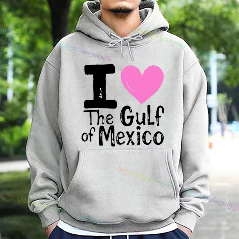 Funny I LOVE Gulf of Mexico Hoodie Hot Sale Men Women Letter Graphic Pattern  Long Sleeve Tshirt Tee Tops Streetwear Harajuku