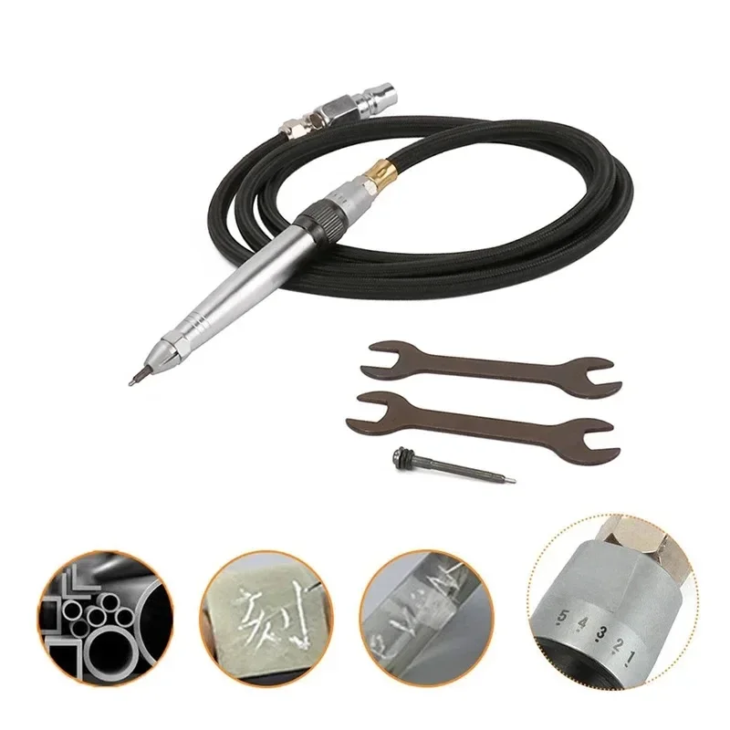 Metallic Stone Letter Hand Engraving Tool Pneumatic Hammer Engraving Pen Mobile Air Micro Grinder Pneumatic Engraving Pen