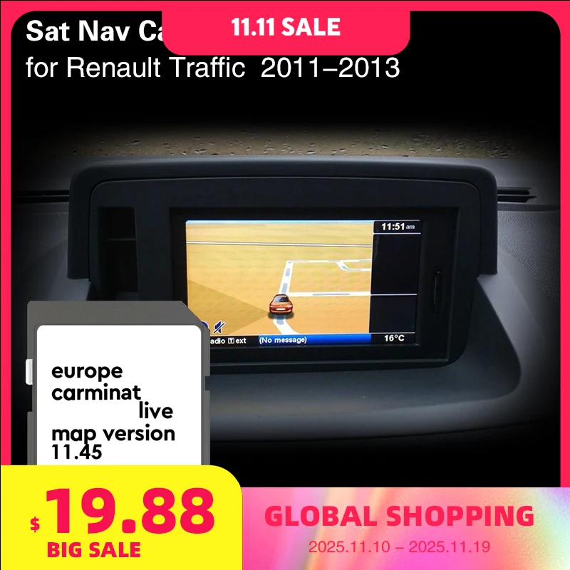 

Carminat Live 11.45 Europe for Renault Traffic 2011 2012 2013 Map Coverage Denmark Poland Serbia SD Navigation Map Card