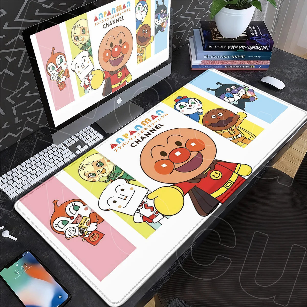 Laptop Large Desktop Rug Cartoon A-Anpanman Anti-slip Rubber Gaming Mouse Pad XXL Office Soft Keyboard Mat PC Office Accessories