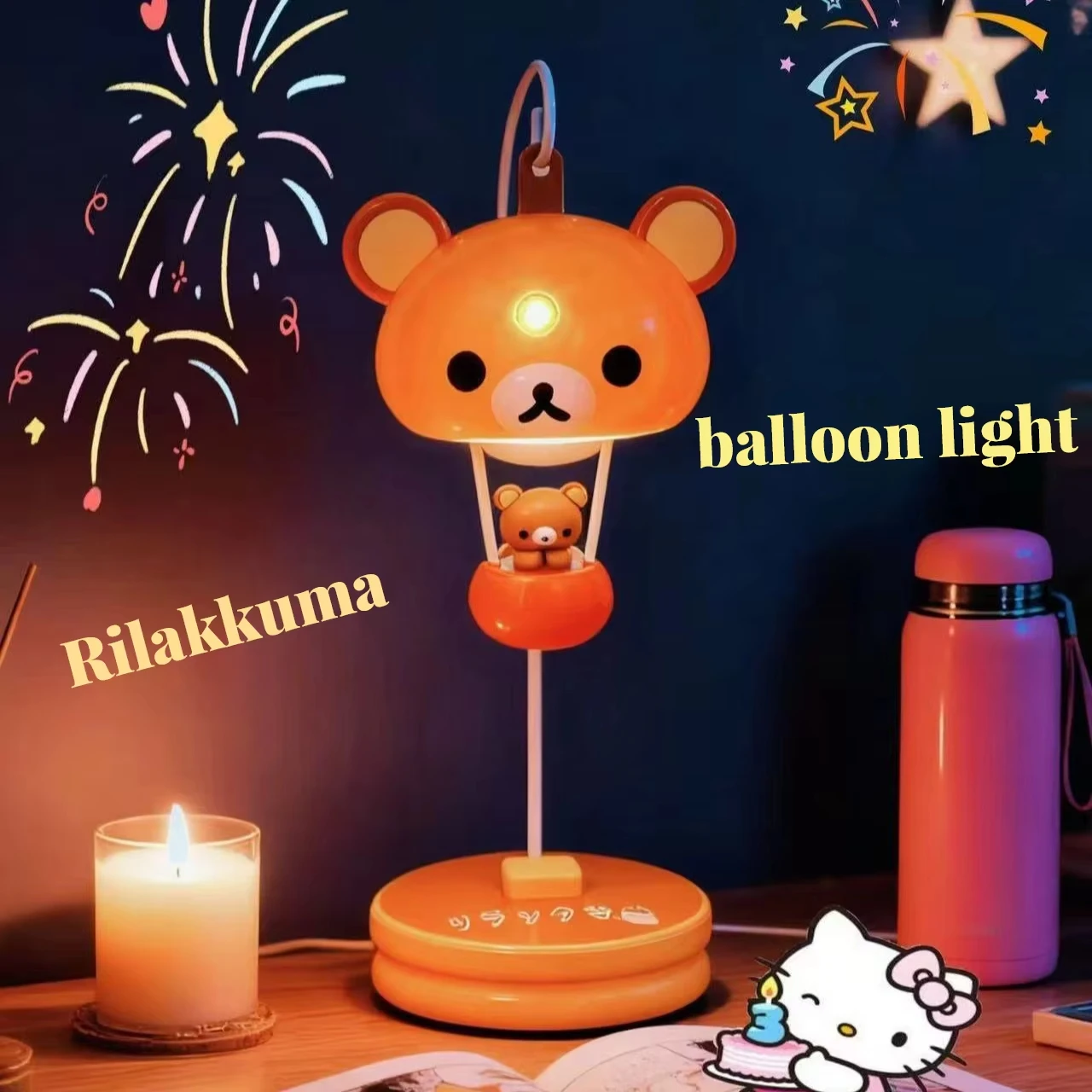 

Easy Bear Room Decoration Ornaments Balloon Lights Medieval Night Lights Cartoon EasyBear Surrounding Night Lights Creative Gift