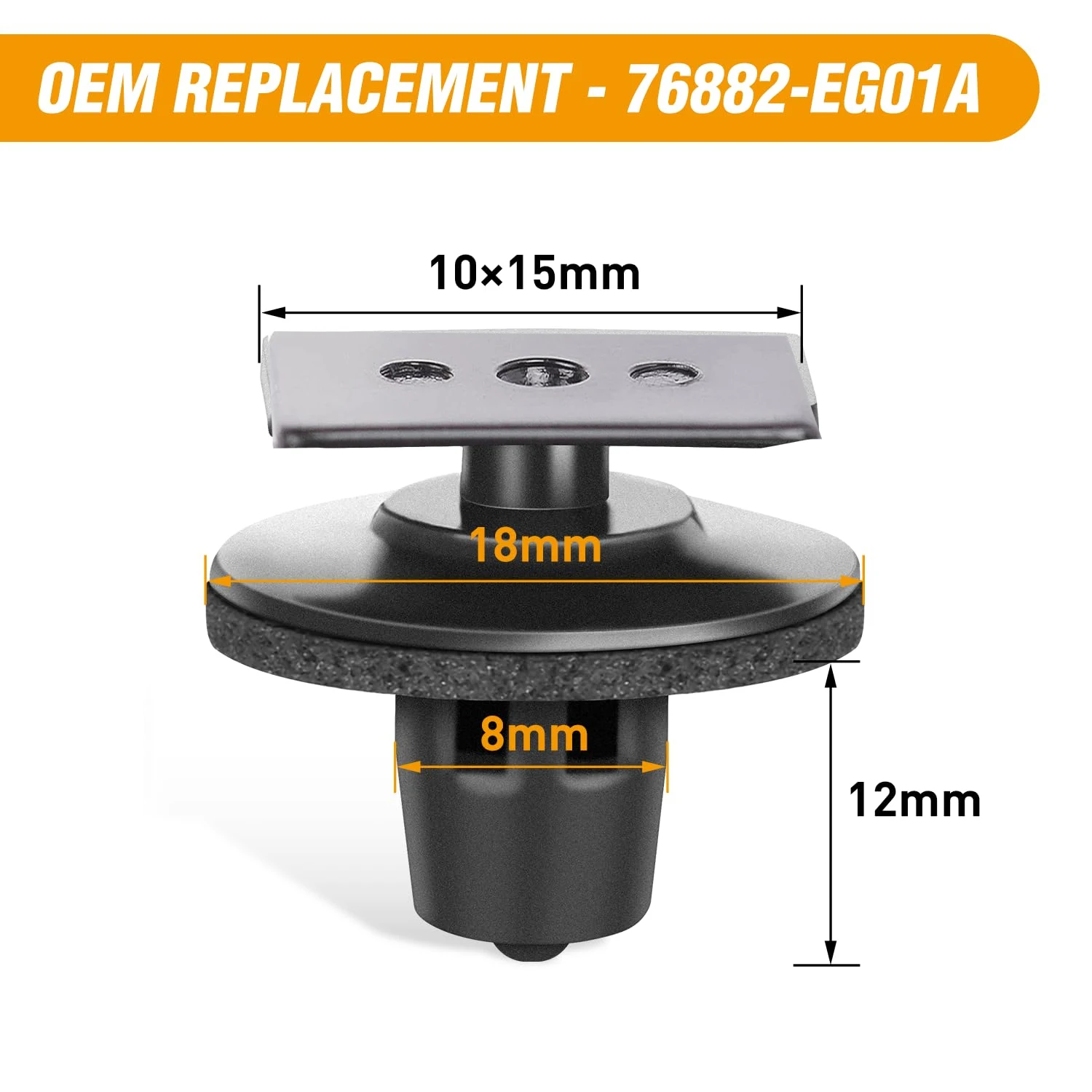 10-1000PCS For Nissan Infiniti 76882-EG01A Altima Juke M35 M45 Car Rocker Panel Moulding Fastener Clips with Sealer Compatible