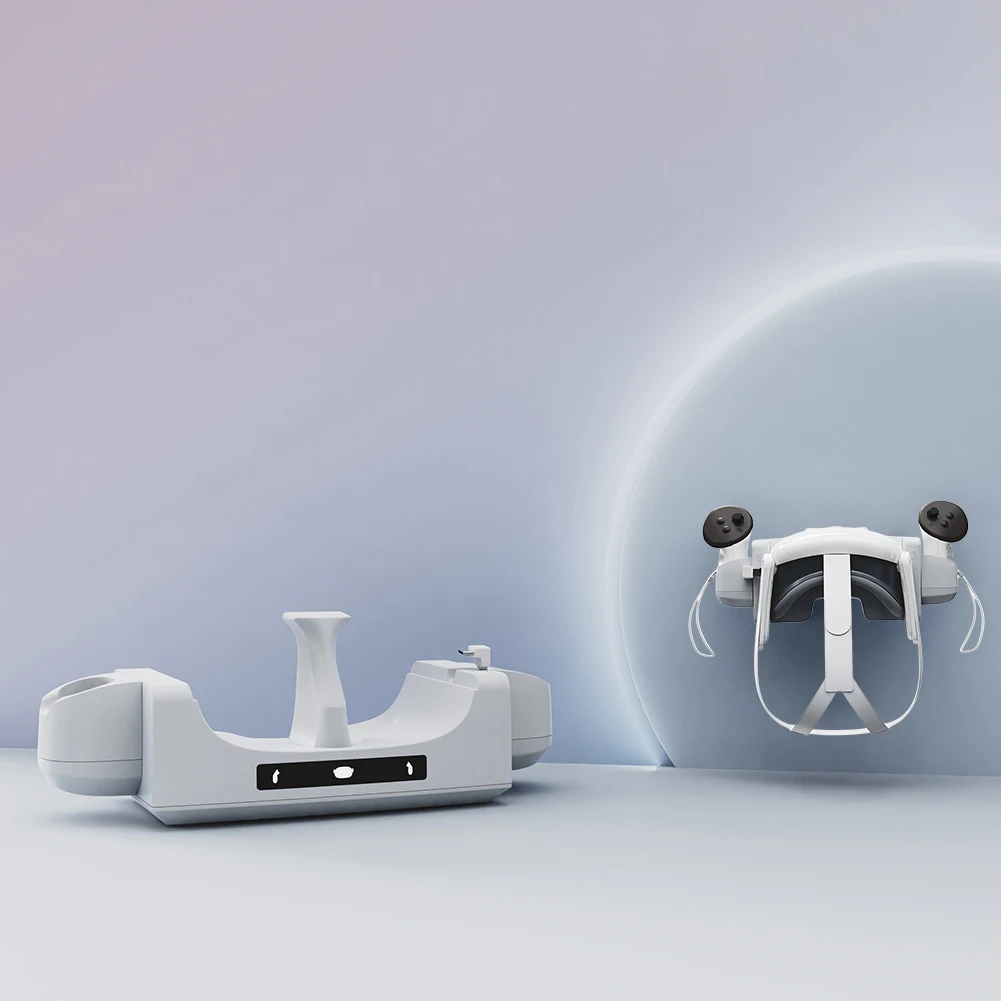 

Charger Base Charge Controllers Headset Simultaneously Charging Station Accessories With Indicator Light for Meta/Oculus Quest 3