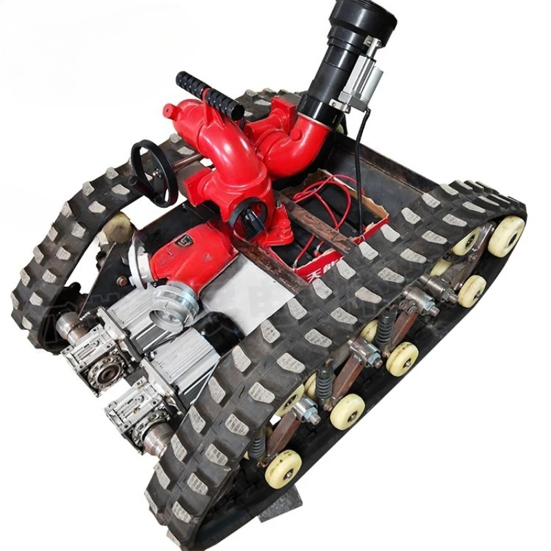 Electric High Torque Turbine Geared Motor Tracked High Voltage Sanitation Fog Cannon Shock Absorption Spring Track