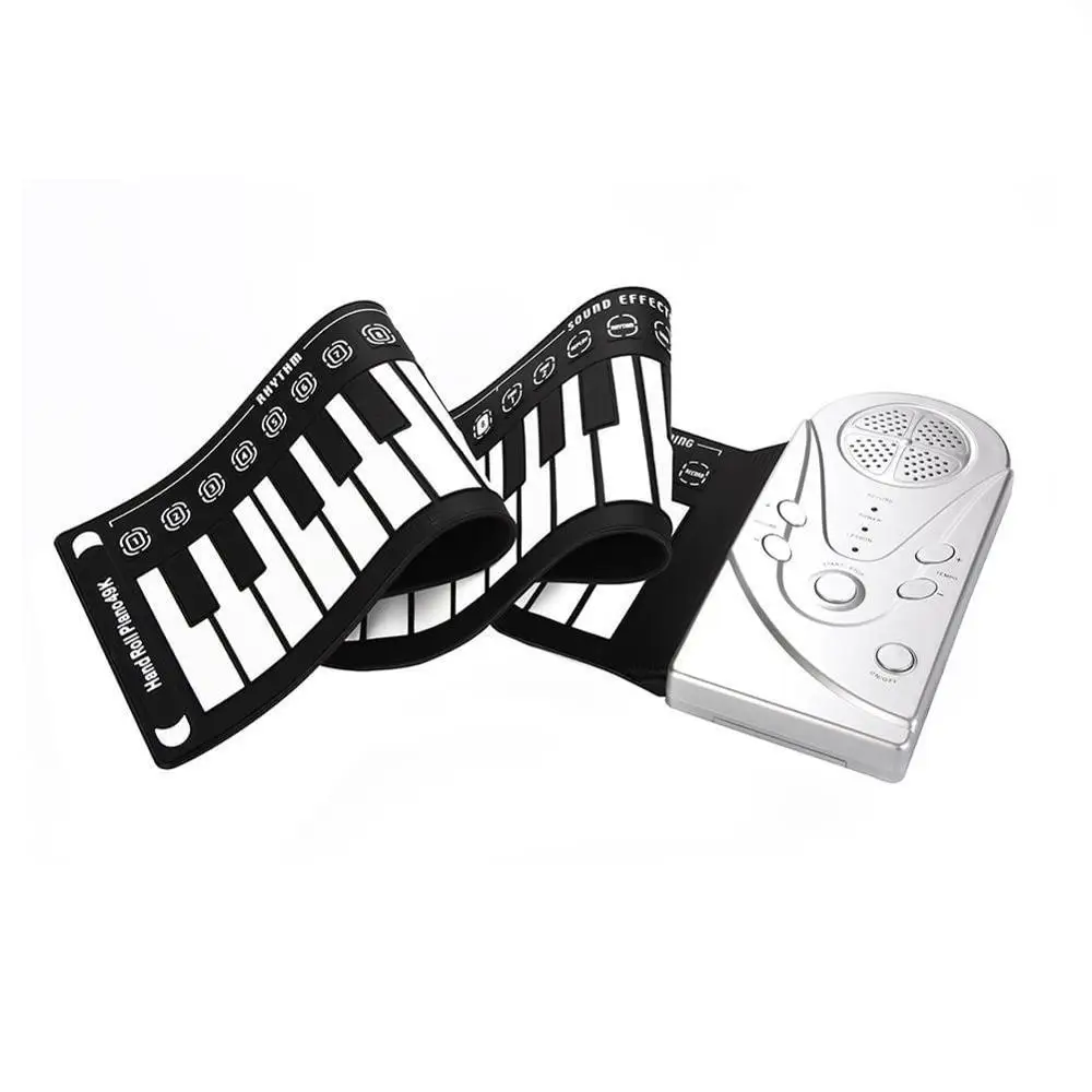 Portable 49 Keys Flexible Roll Up Piano toy Electronic organ Soft Keyboard Piano Silicone Rubber Keyboard