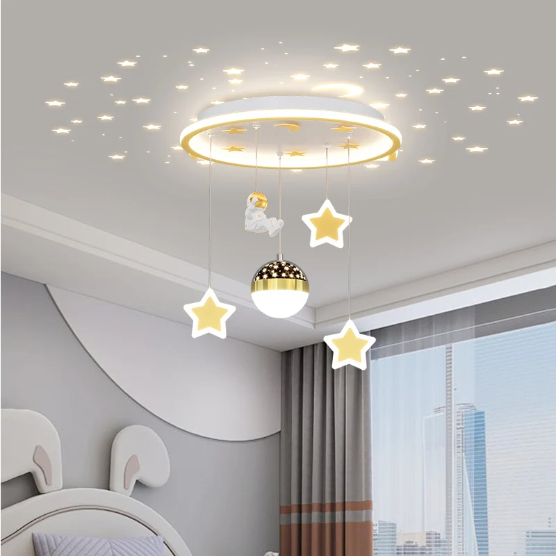 Imagem -04 - Led Astronaut Star Light para o Quarto das Crianças Luz de Teto para o Quarto Luz do Quarto Decoração de Casa