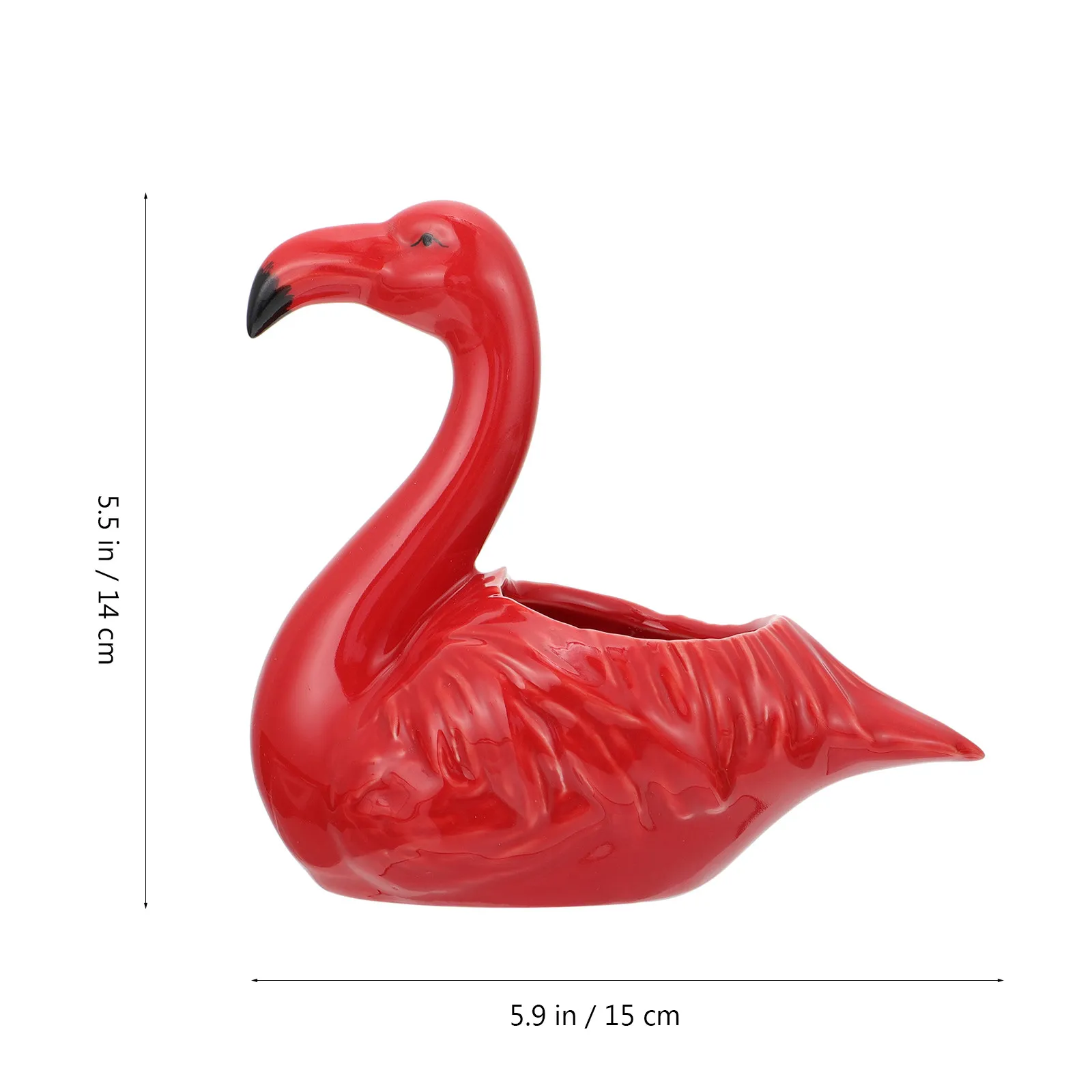 1Pcs Flamingo Flower Pot Premium Ceramic Succulent Plant Pot Vivid Flamingo Design Eco Friendly Odorless Flower Container