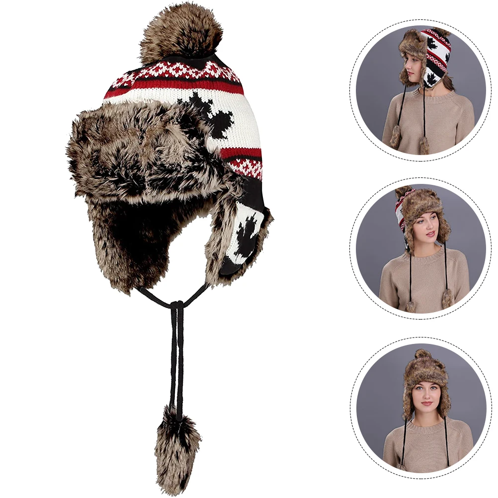

Wool Cap Knit Women Caps Hats Hiking Ear Warmer Woolen for Decorative Knitted Knitting Man