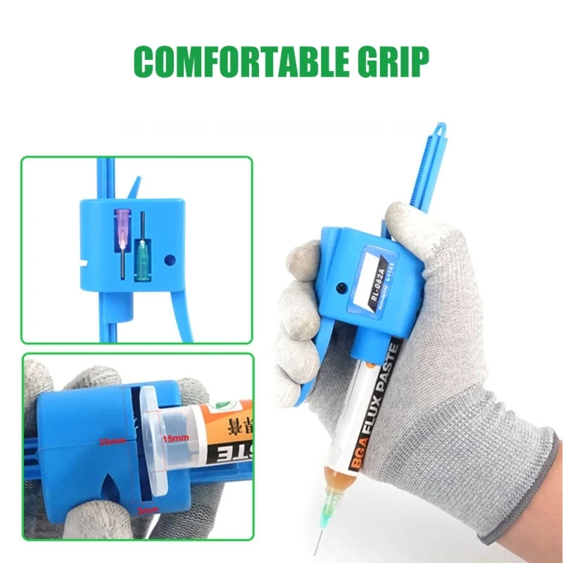 

Manual Glues Guns Needle Boosters for 10CC/30CC Syringes Oil Solder Pastes UV Solder Mask Oil Structural Adhesive Tool B03E