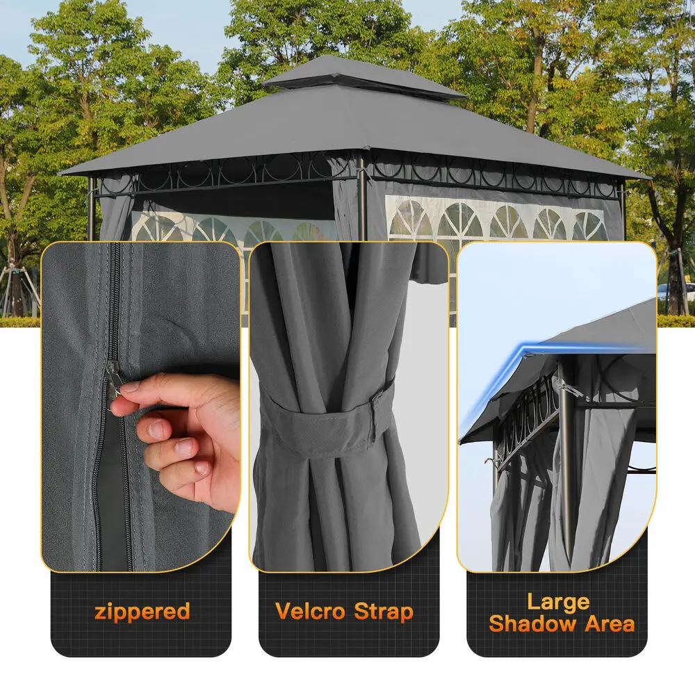 Imagem -04 - Gazebo Impermeável Exterior com Sidewalls Barraca do Dossel 10 x 13