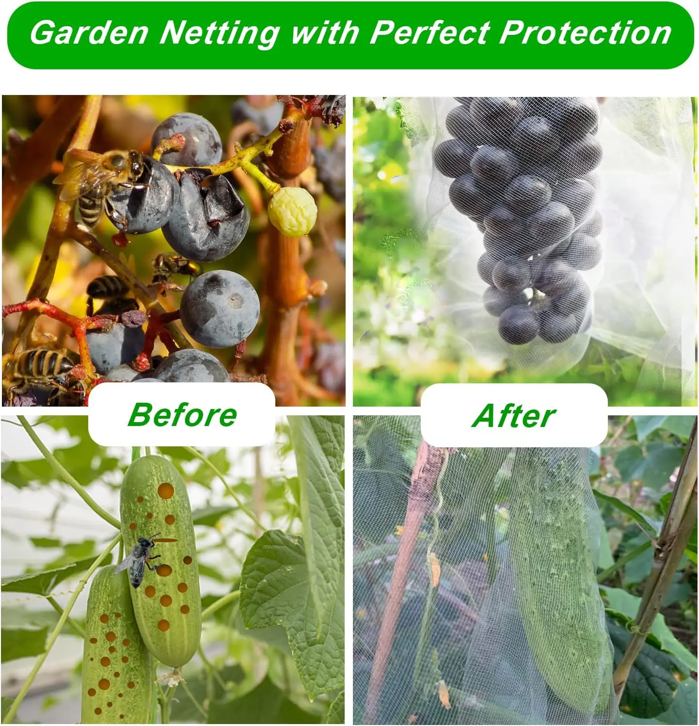 정원용 해충망 1개 2.5*7.5m, 채소나무, 과일나무 보호용 메쉬망, 새 및 해충 방지 식물 커버