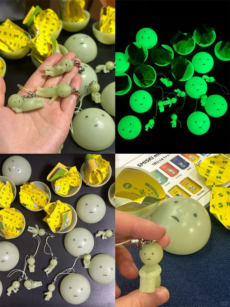 Sonny Angel SMISKI Strap Accessories Blind Capsule Glow in The Dark Gashapon Pendants Collectible Keychain Birthday's Day Gifts