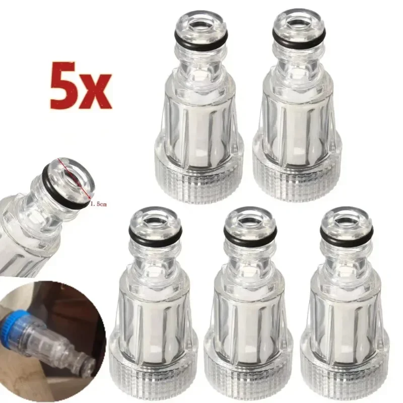 1/2/5x Faucet Quick Connector Water Filter High Pressure Washer Adapter Garden Hose Pipe Connector For Karcher K2-K7