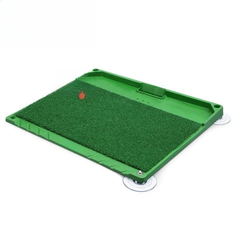 

Indoor golf pads, practice pads, tee boxes