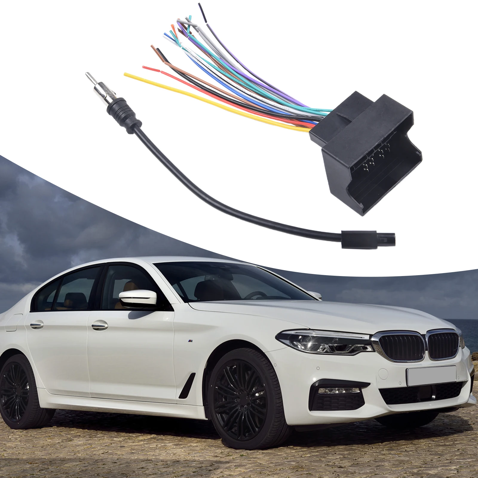 

High Quality Car Radio Wire Harness Plug Antenna Adapter For BMW Mini Effortless Installation Reliable Connection