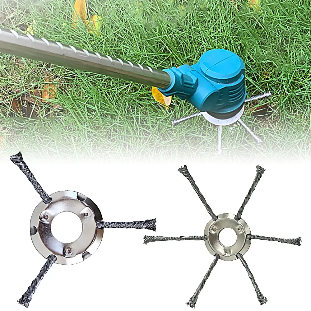 Steel Wire Grass Trimmer Head Lawn Mower Grass Brush Cutter Head Dust Removal Weeding Plate Swing Metal Blade