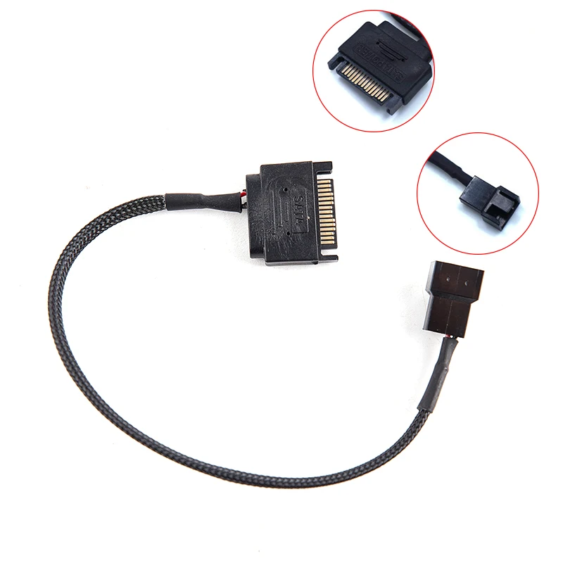 4 Pin Pwm Fan Cable 1 To 2/3/4/5 Ways Splitter Black Sleeved 27cm Extension Cable Connector PWM Extension Cables