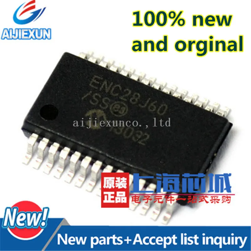 

5 шт. 100% новый и оригинальный автономный Ethernet-контроллер ENC28J60-I/SO ENC28J60/SS с интерфейсом SPI на складе