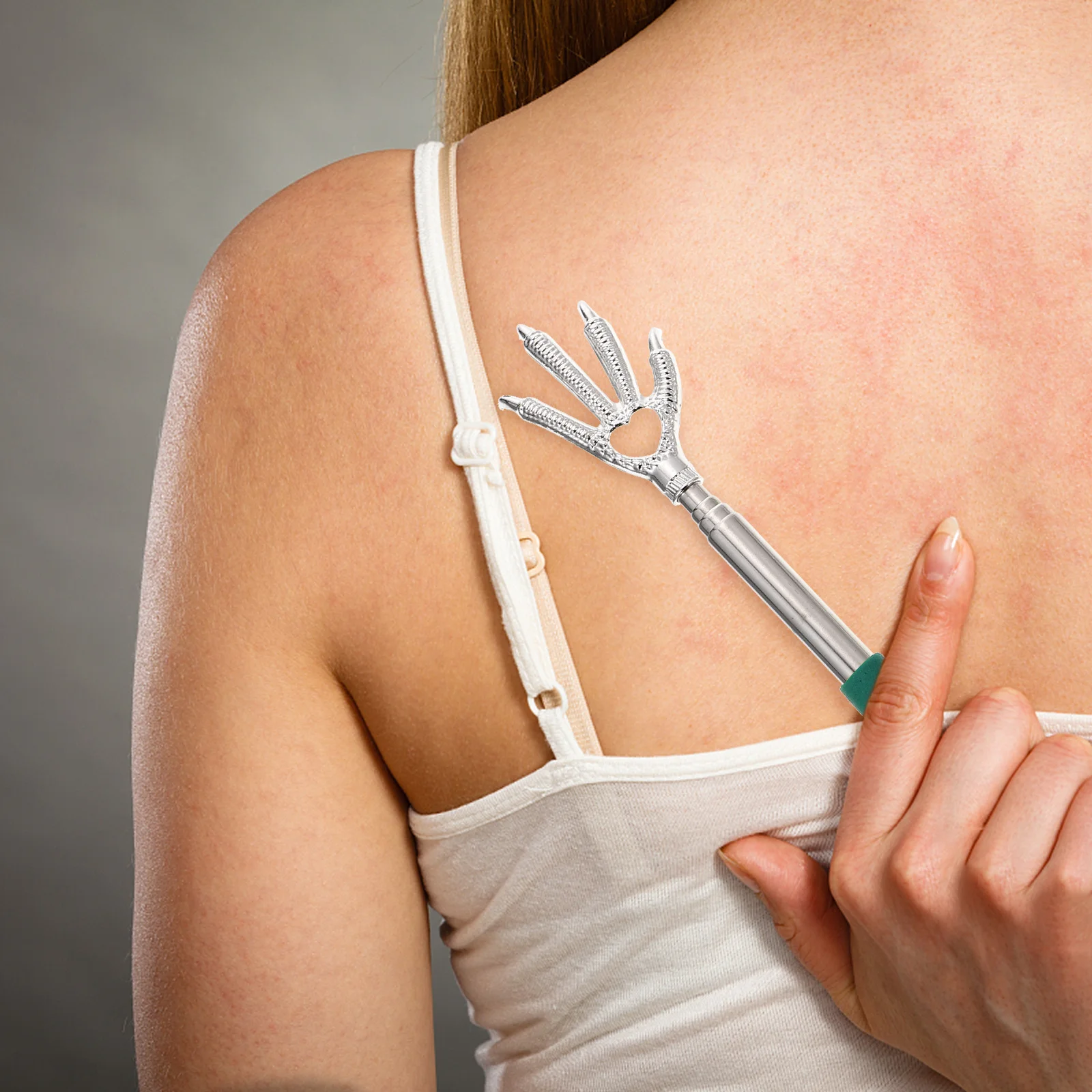 3 個のかゆみ緩和背中スクラッチャー ステンレス鋼格納式伸縮式背中かきツール ポータブルで快適なスクラッチャー