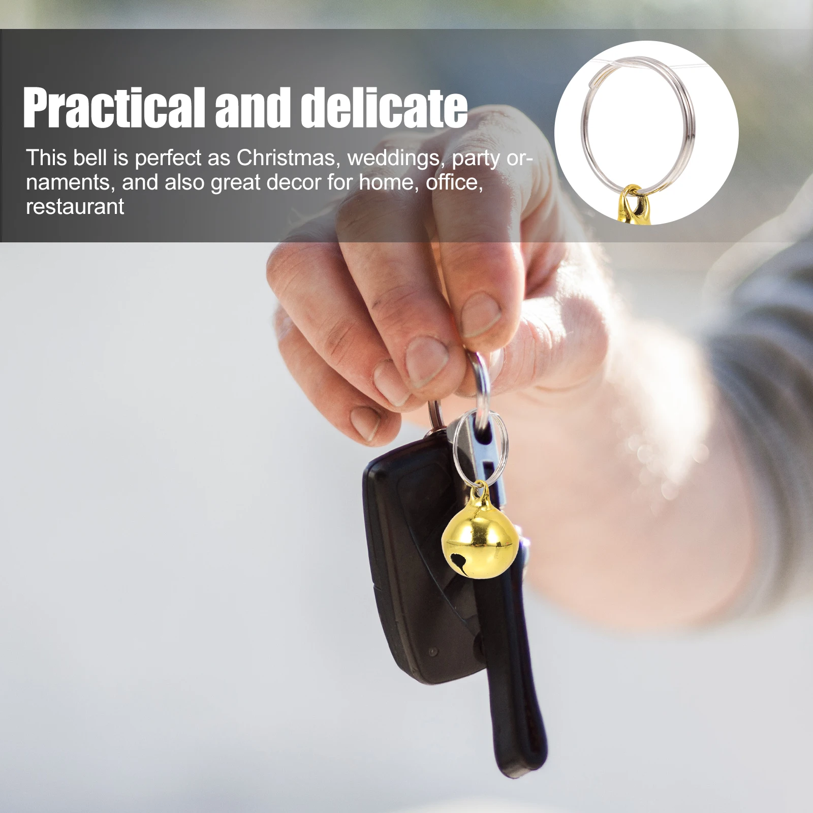 

24pcs Bell Pendant Metal Charms for Dog Collars Cat Accessories Christmas Decor Hanging Ornaments Party Wedding