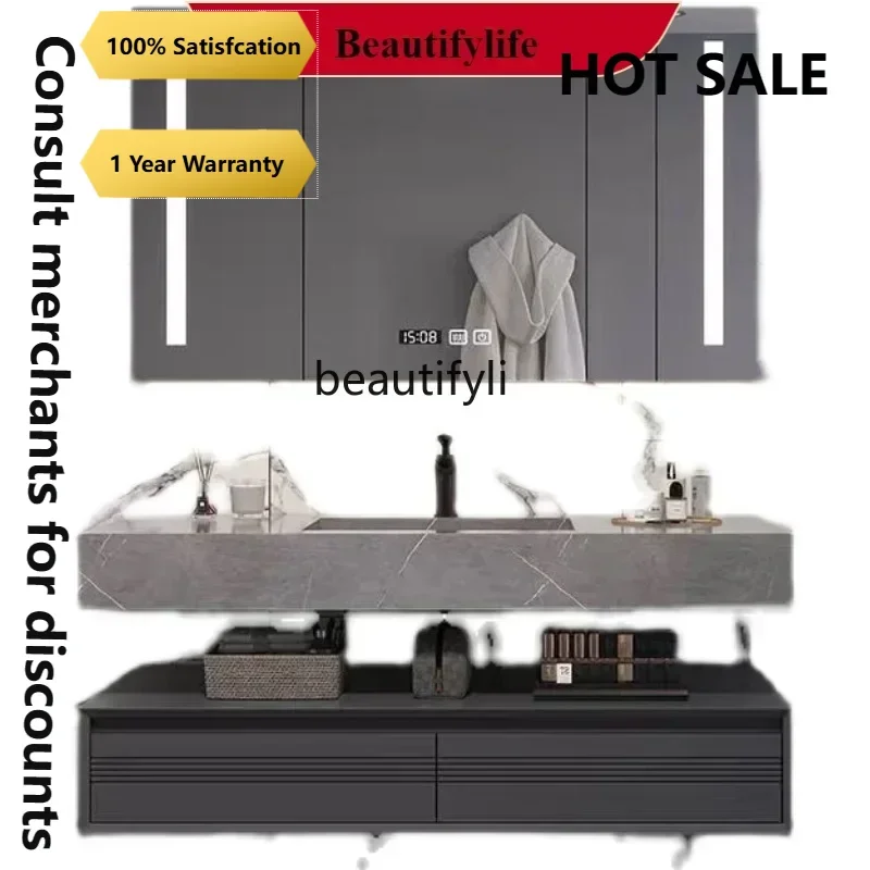 b67   Extended Bathroom Cabinet Stone Plate Whole Washbin Customized Washstand Toilet Hand Washing Basin for Enhanced Bathroom O