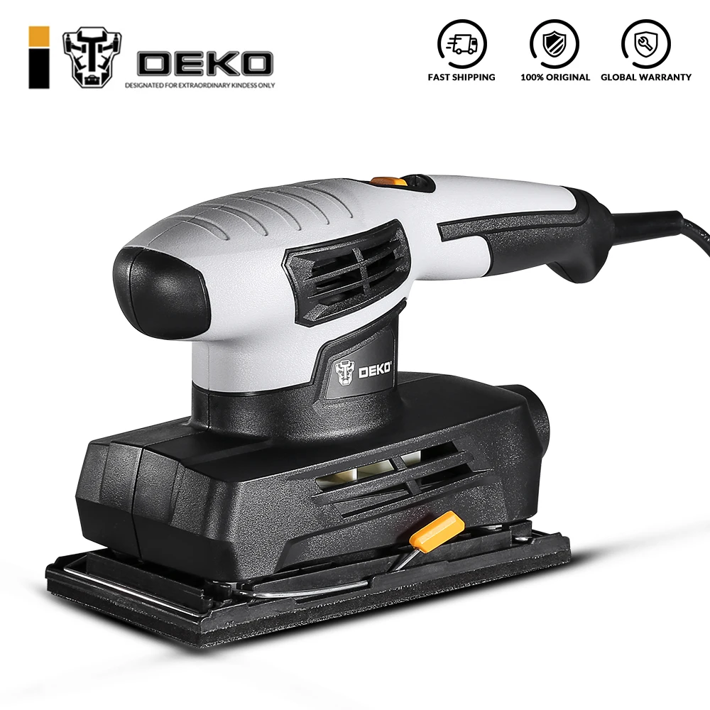 다이나믹 에어쿠션 데코 DKFS16Q1 230V 시트 샌더 15pcs 사포 및 먼지 배기 160W 전동 공구 홈 DIY 트리머 전기 샌더