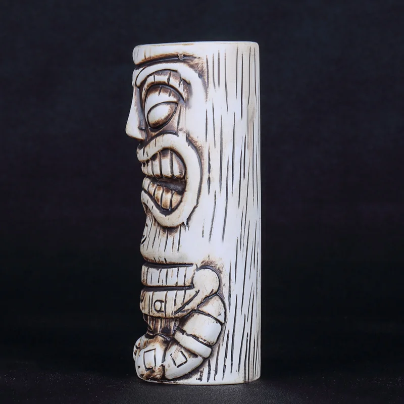 

600ml Ceramic Tiki Mug Creative Porcelain Beer Wine Mug Cup Bar Tool