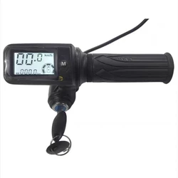 24V 36V 48V 60V 72V Electric Bike Scooter Throttle LCD Display Show Speed and Mileage and Battery Power