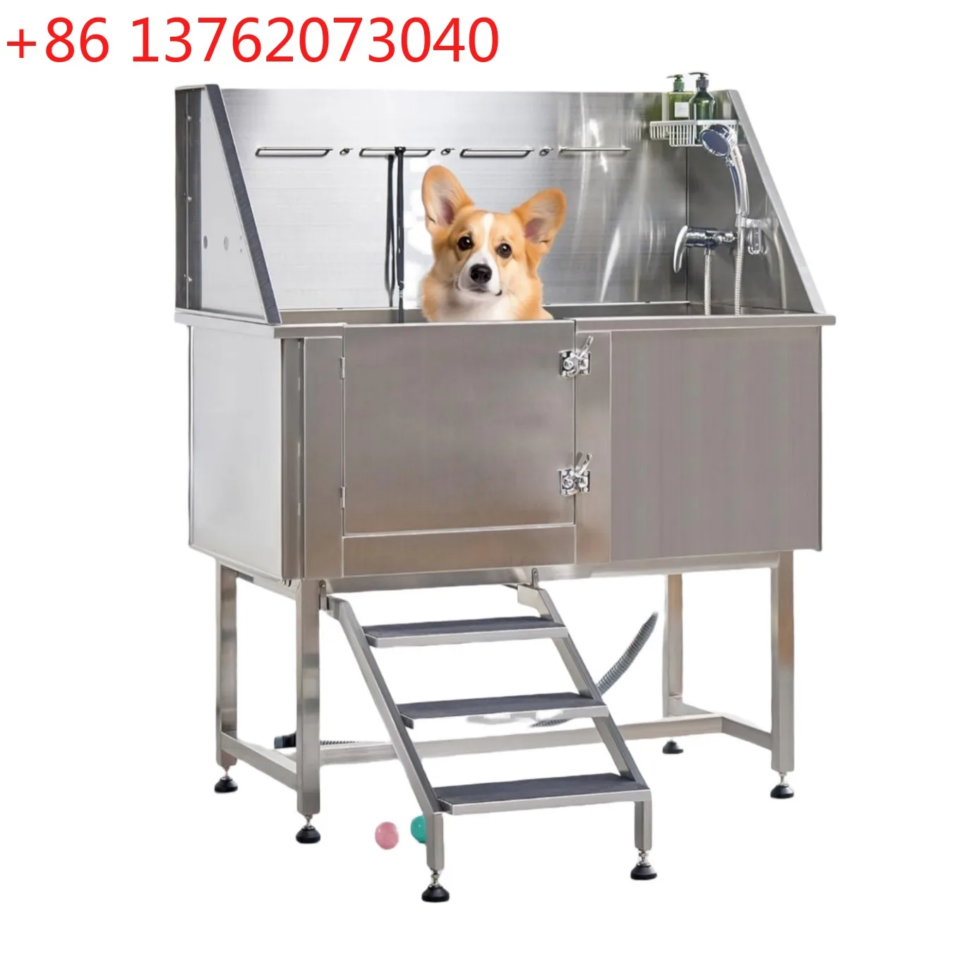 حمام الحيوانات الأليفة من الفولاذ المقاوم للصدأ غير قابل للانزلاق، حمام الحيوانات الأليفة، حمام الكلاب العالمي #1