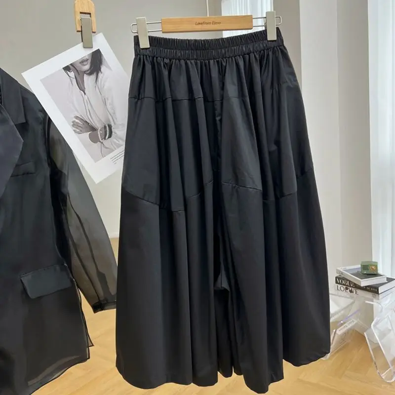 Large leg wide leg pants for women, mid summer long skirt, 70% casual pants, loose skirt pants  harem pants women