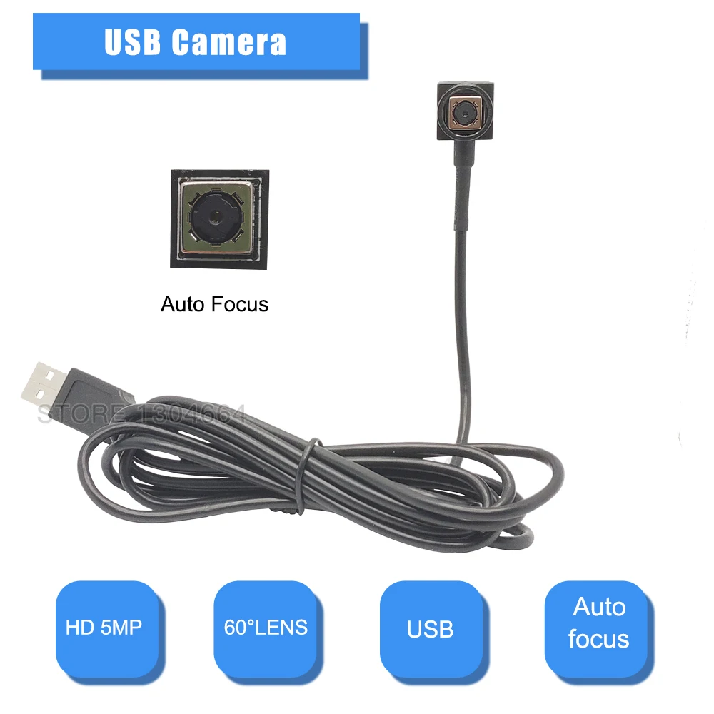 

Full HD 500W UVC Cam AF Auto Focus Micro USB Camera Module 5MP Mini Webcam For Windows PC Camera 2592*1944 15FPS