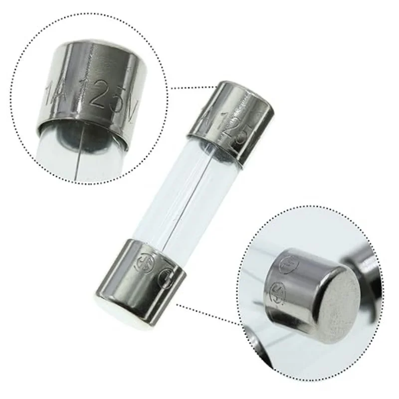 AUKENIEN 12 valori 120 pezzi Fusibili 125 V da 1 A A 20 A Max 5x20 mm Kit assortimento di fusibili in vetro ad azione rapida da 125 Volt